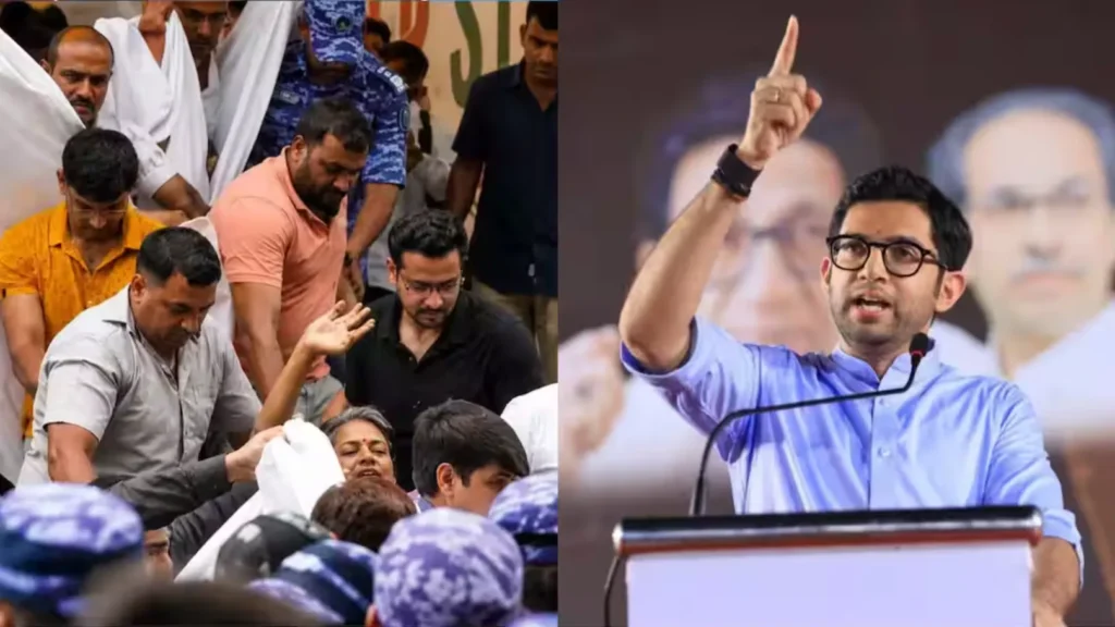 Aaditya Thackeray: “We are demanding the Education Minister’s resignation now; next, we will demand the Prime Minister’s”; Aaditya Thackeray launches a scathing attack on the BJP!